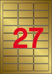 Apli Etiquetas Metalizadas Oro 63.5 x 29.6mm 20 Hojas