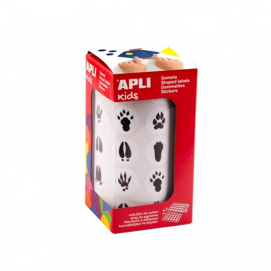 Apli Rollo de Gomets Huellas de Animales del Bosque