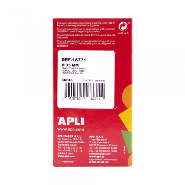 Imagen extra Apli Rollo de Gomets Emociones