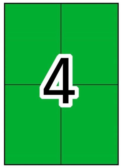 Apli Etiquetas Verdes Permanentes 105.0 x 148.0mm 20 Hojas