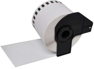 Etiquetas Compatibles Brother DK22246 de Ancho 103mm x 30,48 metros Texto negro sobre fondo blanco