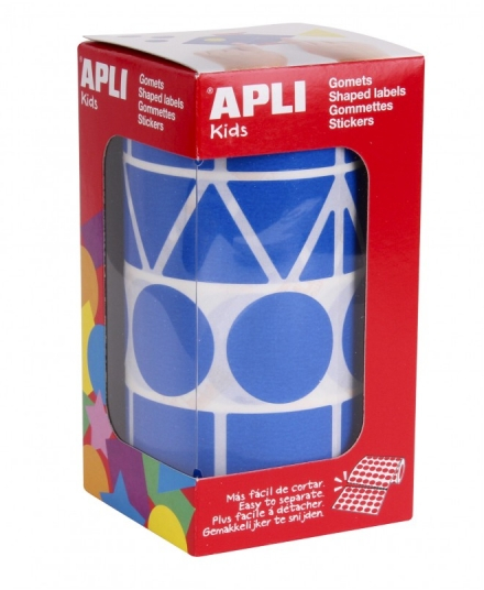 Apli Rollo de Gomets con Formas Surtidas XL Azules