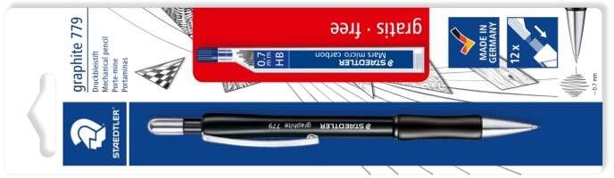 Pack de 1 Portaminas Staedtler 779 de 0.7mm + 1 Tubo de 12 Minas