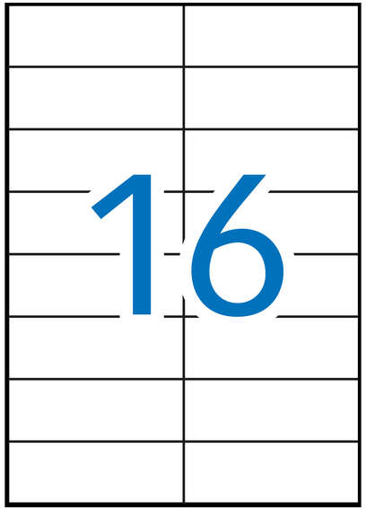 Apli Etiquetas Blancas Permanentes 105.0 x 37.0mm 10 Hojas