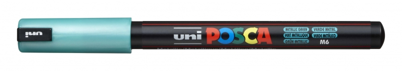 Imagen extra POSCA PC-1MR VERDE METALICO, punta UltraFina 0,7mm Multisuperficie (cristal, madera, tela, plastico)