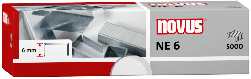 Novus NE 6 Caja de 5000 Grapas NE 6 Galvanizadas para Grapadoras Electricas