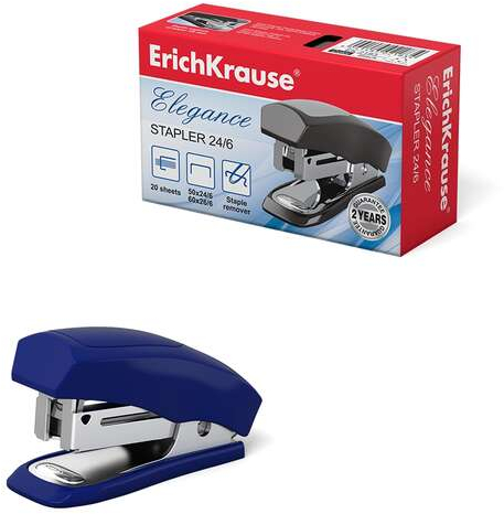 Imagen extra Grapadora mini ErichKrause. Grapas 24/6 26/6. Colores Surtidos