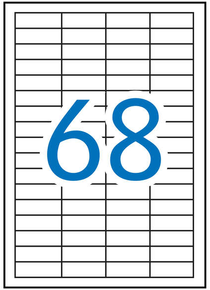 Apli Etiquetas Blancas Permanentes 48.5 x 16.9mm 500 Hojas