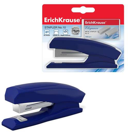 Grapadora Erichkrause Elegance. Grapas del 10. Hasta 20 Hojas. Colores surtidos