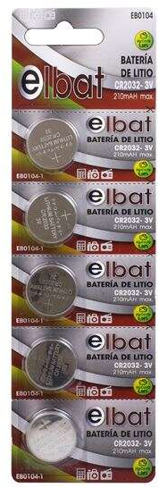 PACK 5 Pilas CR2032 Litio de Boton 3V