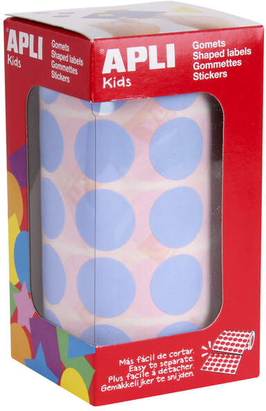 Apli Gomets Redondos 20mm diametro Azul Claro