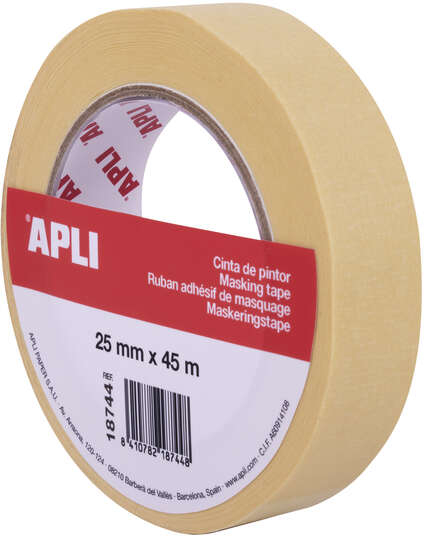 Cinta Pintor 25mm x 45 metros. Estrecha. Apli 18744