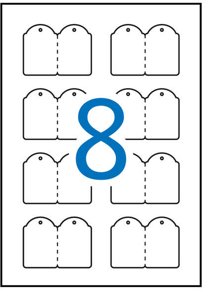 Apli Etiquetas Colgantes Imprimibles 36.0 x 53.0mm 10 Hojas