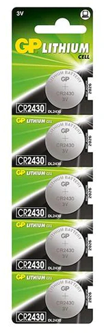 GP Lithium Pack de 5 Pilas Litio de Boton CR2430 3V