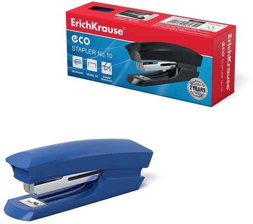 Grapadora Erichkrause Eco. Grapas del 10. Hasta 20 Hojas. Colores surtidos.