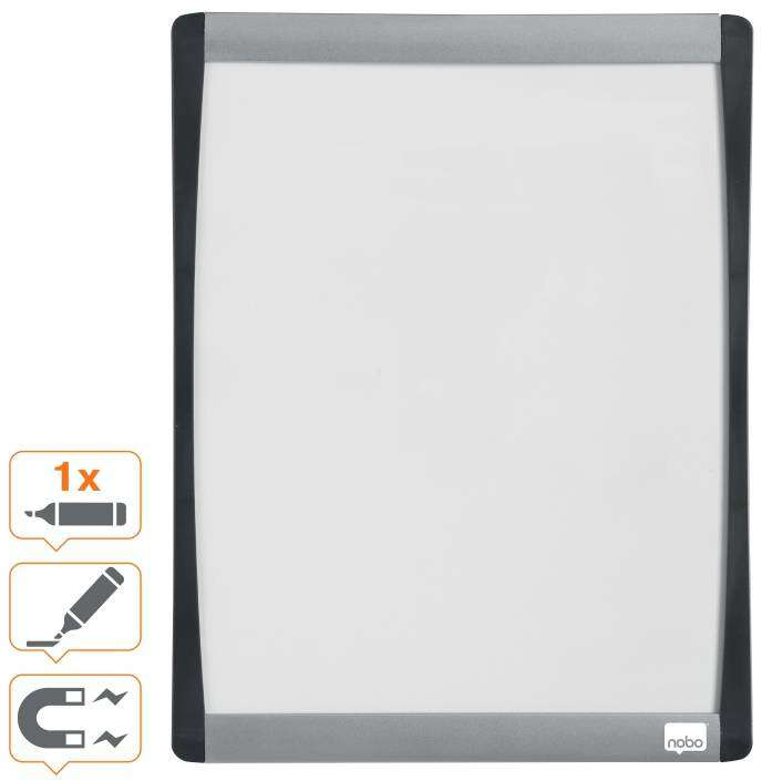 Imagen extra Nobo Mini Pizarra Magnetica con Marco Arqueado 215x280 (Almohadillas Adhesivas e Imanes Incluidos)