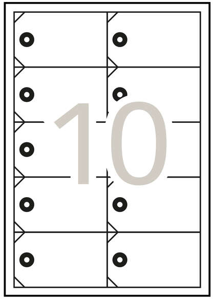 Apli Etiquetas Colgantes Imprimibles 98 x 57mm 10 Hojas