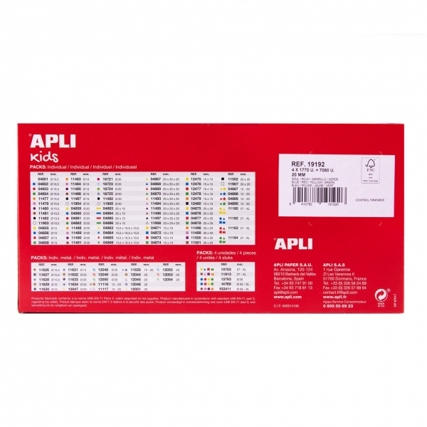 Imagen extra Apli Pack de 4 Rollos de Gomets Hexagonales