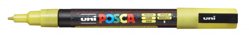 POSCA PC-3ML AMARILLO, punta Conica 0.9-1.3mm Multisuperficie (cristal, madera, tela, plastico)
