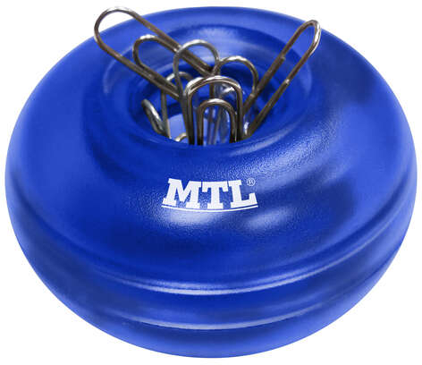 Portaclips imantado traslucido Azul. INCLUYE Clips de regalo. Porta-clips