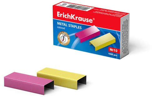 Erichkrause Grapas de Colores numero 10 Caja de 1000 Grapas