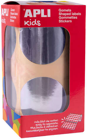 Apli Gomets Redondos Plata Metalizado