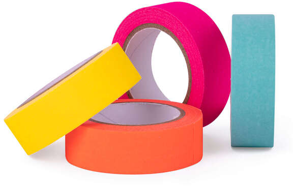 Imagen extra Pack 4 Cintas Adhesivas de Papel Washi - Tonos Fluor. Apli 18817