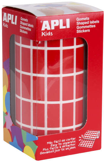 Apli Gomets Rectangulares 20x10 mm. Rojos