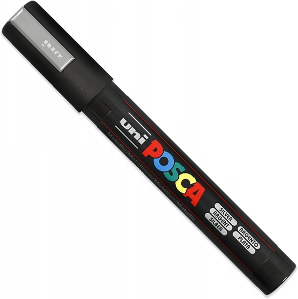 Imagen extra PACK 4 Rotuladores Posca PC-5M (Oro, Plata, Blanco y Negro) Punta de Bala 1.8-2.5mm