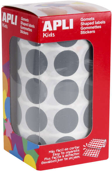 Apli Gomets Redondos Gris  20mm diametro. Grises