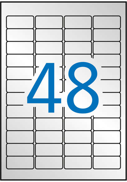 Apli Etiquetas Metalizadas Plata 45.7 x 21.2mm 20 Hojas