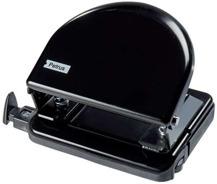 TALADRADOR PETRUS 52 NEGRO, Taladro Perforador 20 hojas