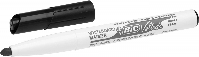 Imagen extra Bic Velleda 1741 Rotulador Pizarra - Punta de 4.5 mm y Trazo 1.4mm - Tinta con Base de Acetona de larga duracion - Negro