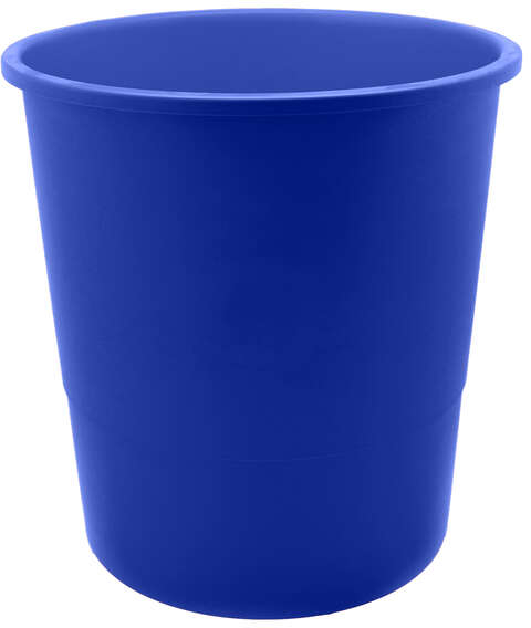 Papelera plastico de 12 Litros. Apilables. Azul