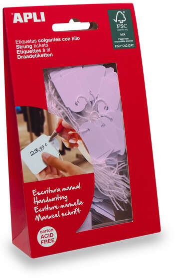 Imagen extra Apli Etiquetas Colgantes Rosas 22 x 35mm 100 U.