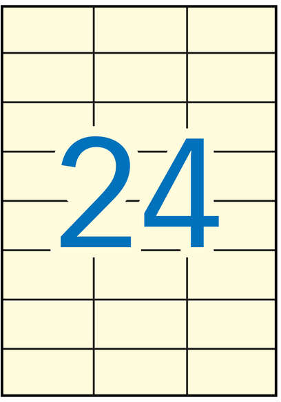 Apli Etiquetas Crema Permanentes 70.0 x 37.0mm 20 Hojas