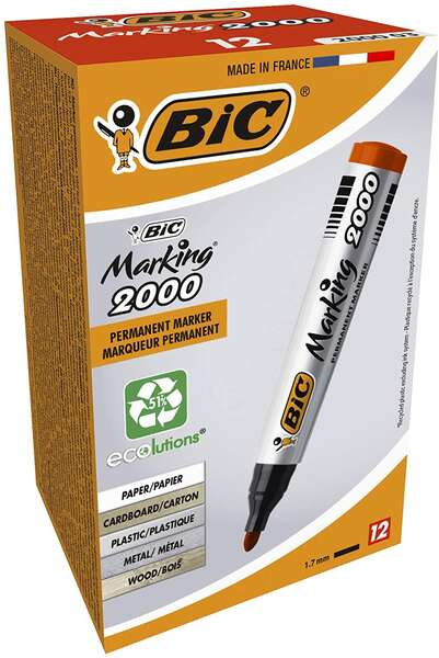 Imagen extra Bic Marking 2000 (Trazo 1.7mm) Rotulador Permanente Secado Rapido Rojo