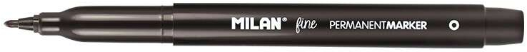 Milan Rotuladores Permanentes Punta Fina - Punta 2mm - Tinta a Base de Alcohol - Color Negro
