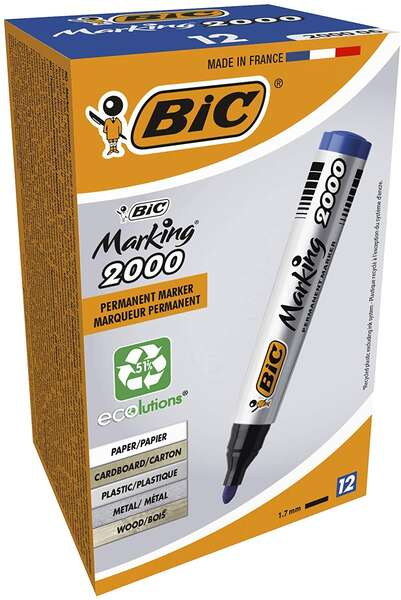 Imagen extra Bic Marking 2000 (Trazo 1.7mm) Rotulador Permanente Secado Rapido Azul