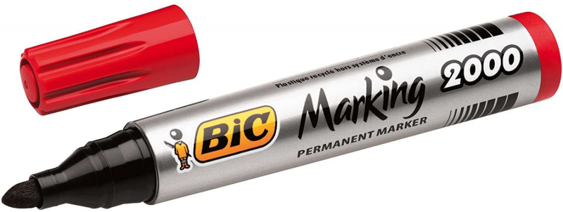 Bic Marking 2000 (Trazo 1.7mm) Rotulador Permanente Secado Rapido Rojo