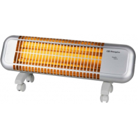 Orbegozo BPM 0105 Estufa de Cuarzo - Potencia 1200W - Seguridad Antivuelco - 2 Niveles de Calor - Ruedas de Transporte - Reflector Protegido - 7.7x23.3x16.7cm - Color Gris