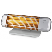 Orbegozo BP 0102 Estufa de Cuarzo - Potencia 1200W - Boton Antivuelco - 2 Niveles de Calor - Ruedas de Transporte - Reflector Protegido - 577x233x167mm - Color Gris