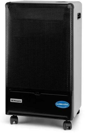 Orbegozo Estufa Llama Azul HBF 90 - Potencia Maxima 4200W - Clase Energetica A - Cobertura Amplia - Segura y Practica - Transportable - Triple Sistema de Seguridad