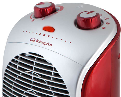 Imagen extra Orbegozo FH 5025 Calefactor con Ventilador - Potencia 2200W - Oscilante - Base Antideslizante - Indicador Luminoso - Proteccion contra Sobrecalentamiento - Color rojo