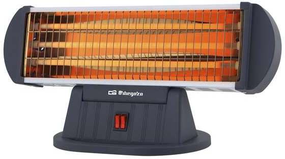Orbegozo Estufa de Cuarzo BP 0204 - Calor Intenso y Uniforme por Radiacion - 3 Niveles de Potencia - Sistema de Seguridad Antivuelco - Diseño Horizontal Orientable