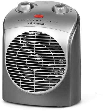 Orbegozo FH 2021 Calefactor Confort Rapido y Seguro - Selector de 3 Posiciones - Funcion Ventilador de Aire Frio - Potencias 1100 - 2200W - Termostato Regulable - Asa Transportadora
