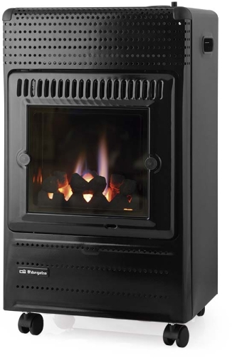 Orbegozo HBF 95 N Estufa de Llama Azul - Potencia Calorifica de 3500W - Triple Sistema de Seguridad - Clase Energetica a - Ruedas y Asas de Transporte - Gas Butano/Propano - 40x70x34cm - Color negro