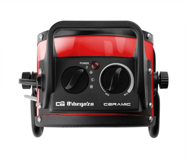 Imagen extra Orbegozo FHR 3050 A Calefactor Ceramico Profesional - Potencia 3000W - Pies Antideslizantes - Ventilador - 2 Niveles de Calor - Asa de Transporte - Apagado Automatico de Seguridad - Color negro y rojo