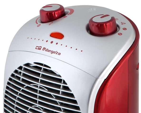 Imagen extra Orbegozo FH 5026 Calefactor Confort Rojo - Potencia de 2200W - Proteccion contra Sobrecalentamiento - Funcion de Oscilacion de 90° - Control Ajustable de Temperatura - Seguridad Antivuelco