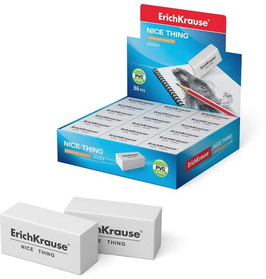 EXPOSITOR 36 Gomas borrar Erichkrause Nice Thing Borrador de Dureza Media